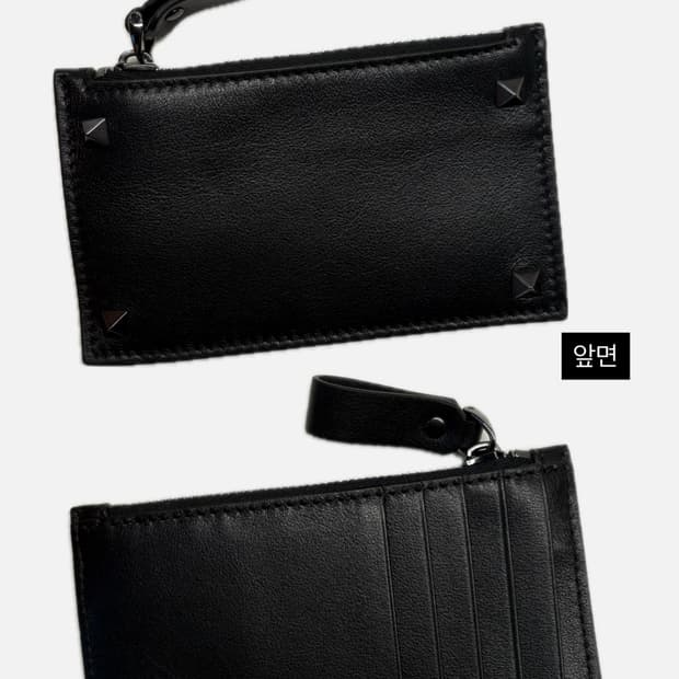 [정품] 발렌티노 락스터드 가죽 카드 지갑