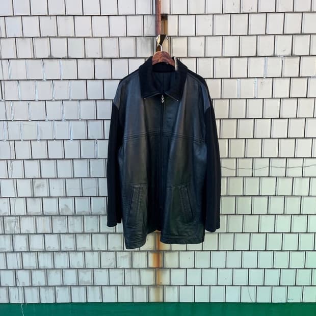 일본 Antorope 레더 카코트(레더 하프 코트) XL