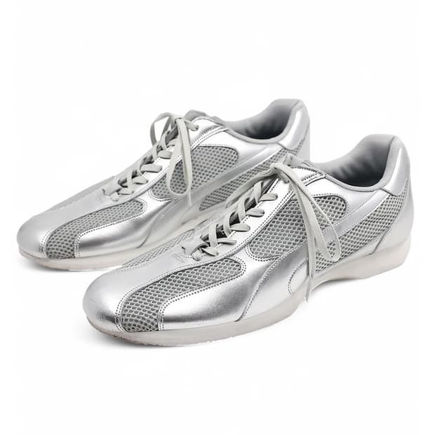 야세 스파이더레더 스니커즈 실버