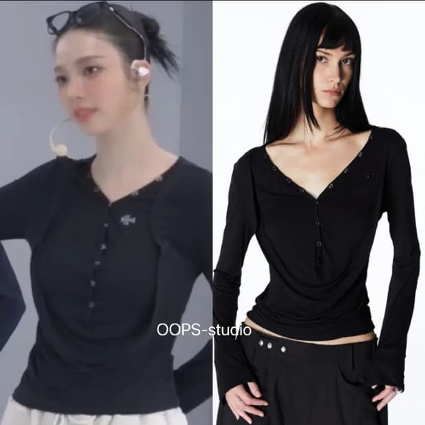 2000 아카이브스 DRAPED HENLEY TOP 드레이프 헨리 탑