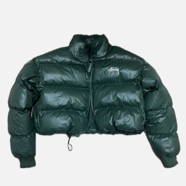 스투시 여성 스탁 크롭 패딩 재킷
