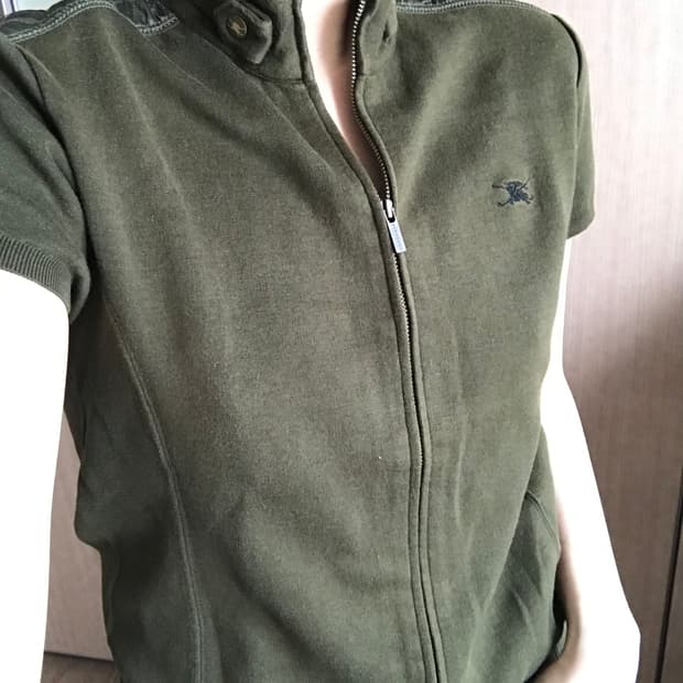 Burberry half knit zip-up