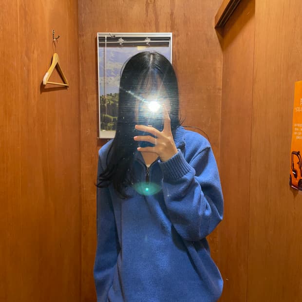 (L) L.L.Bean 엘엘빈 반집업 니트