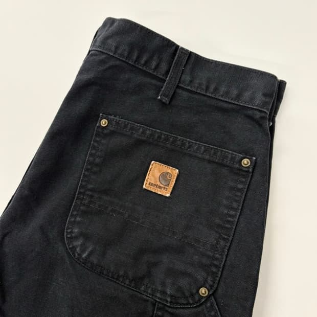 Carhartt 칼하트 블랙 더블니 카펜터 팬츠 