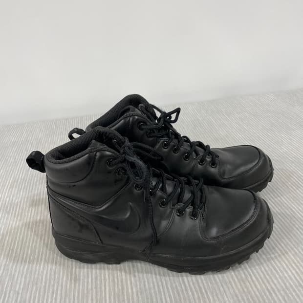 963) 나이키 마노아 레더 블랙 하이탑 265mm