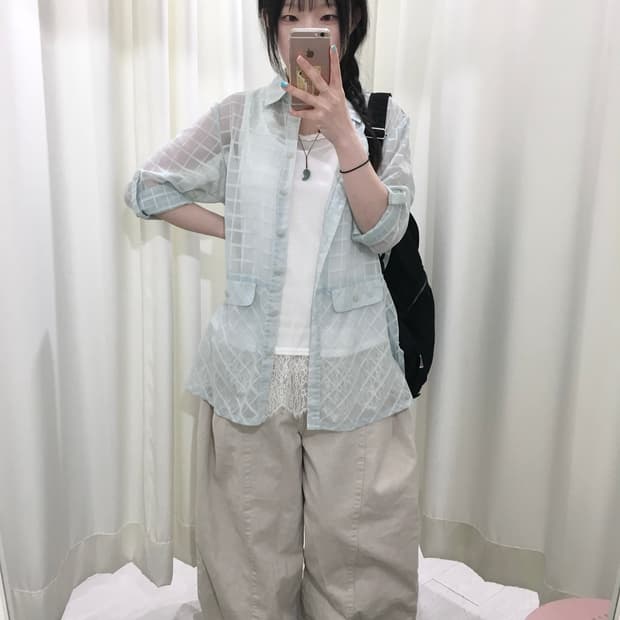 Sheer Check Shirt