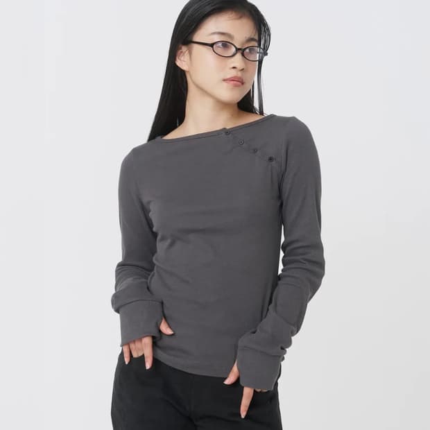 미세키 서울 롱슬리브 차콜