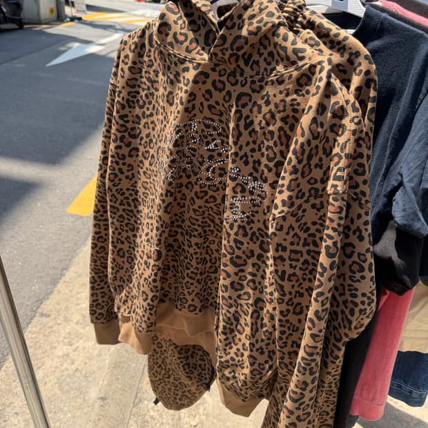 호피 후드,바지 세트