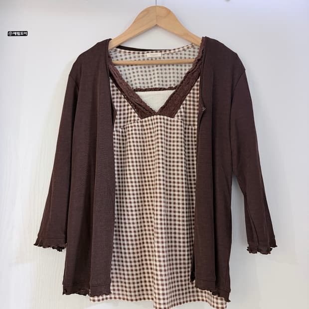 일본빈티지 초코브라운 바선생 세트