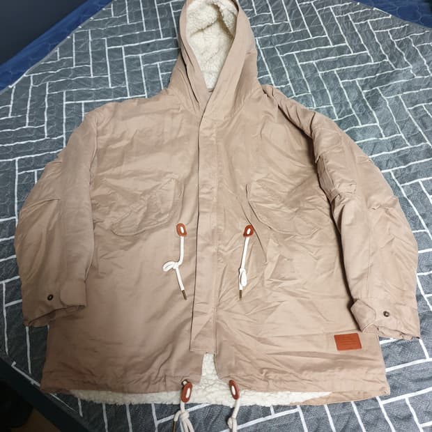 자라 오버핏 안감양털 후드 야상 코튼 코튼자켓 (S)