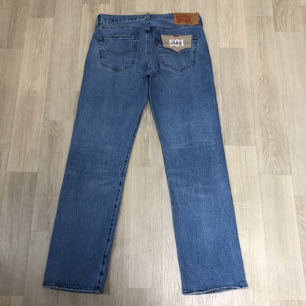 (32) 새상품 리바이스 Levi's 501 스트레이트진 연청 데님