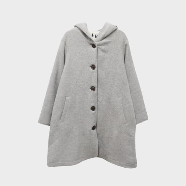 사만사모스2 그레이 후드 울 혼방 코트 60641
