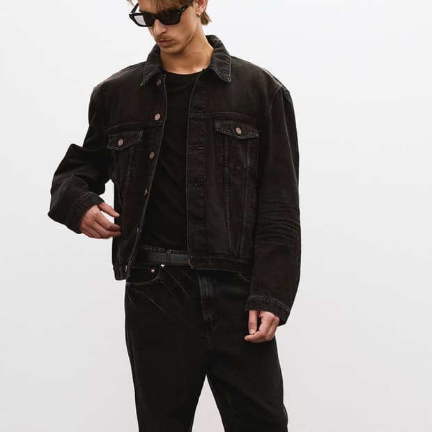 [L] 렉토(RECTO) 빈센트 데님 자켓 - 블랙/워싱블랙 (S급)