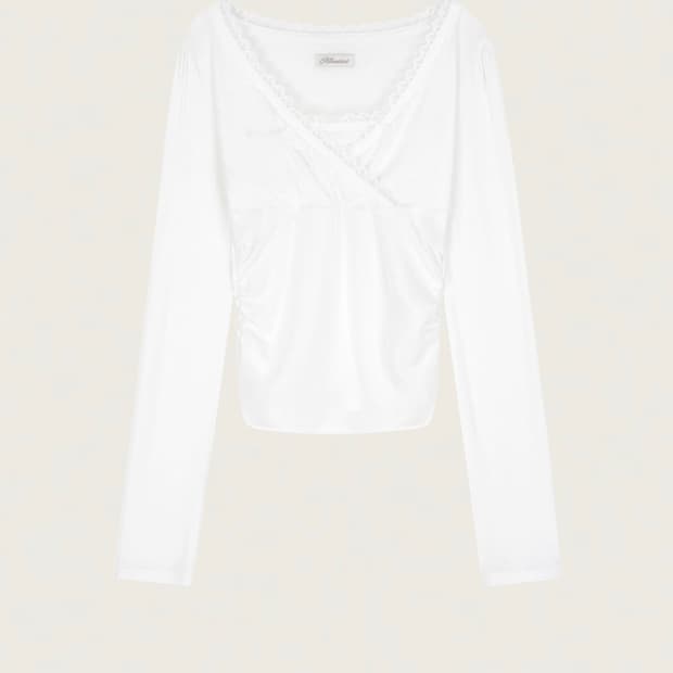 새상품) 클리시어 비비안 발레 레이스탑 화이트