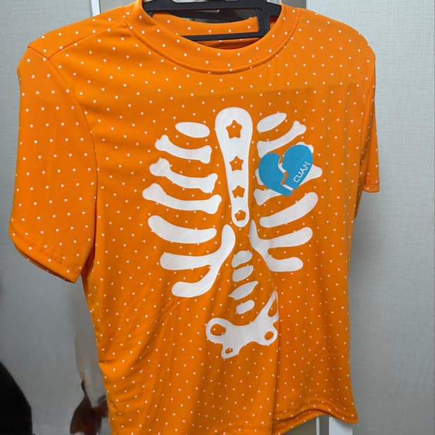 skeleton 도트 반팔 T-shirt vintage