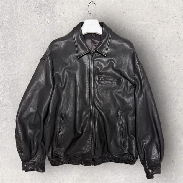 UNION BLUE 블랙에디션 싱글레더자켓 새상품