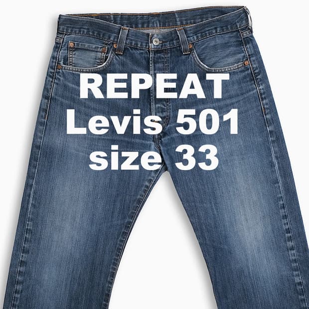 빈티지 리바이스 501 진청 33 인치 LV50134556