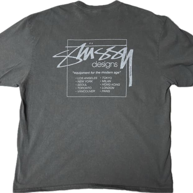 (크림 구매) 스투시 모던 에이지 피그먼트 다이드 티셔츠 블랙