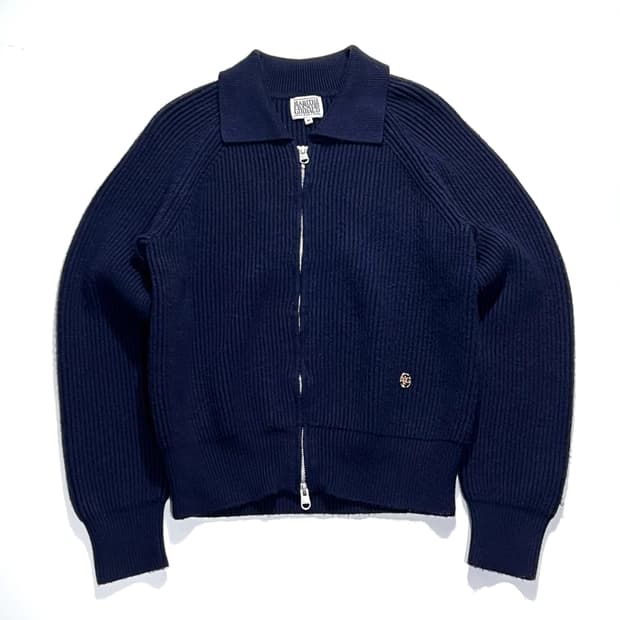 마리떼프랑소와저버 네이비 크롭 니트집업