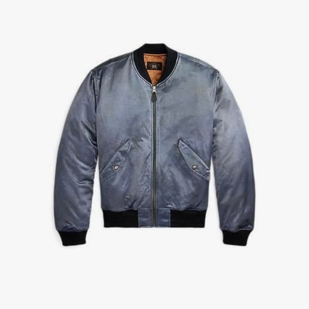 RRL 임브로이더 새틴 플라이트 재킷