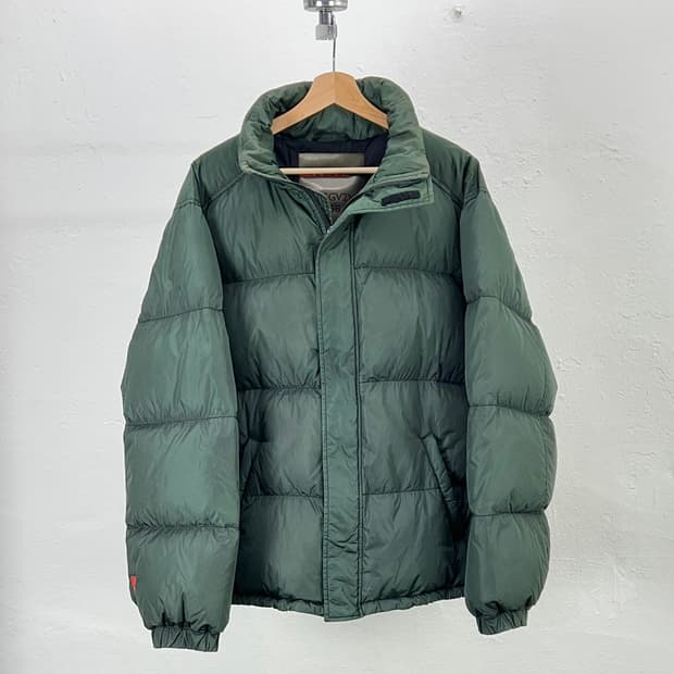 프라다 모스그린 패커 히든 후디 푸퍼 다운 패딩