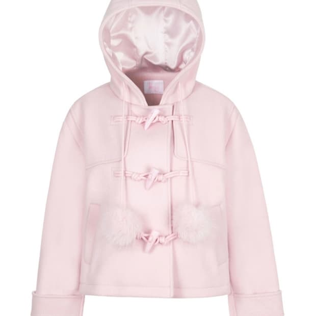 아이당클럽 폼폼코트 핑크