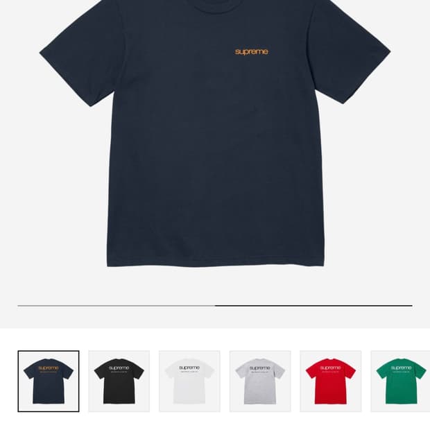 [L] 새상품 - Supreme NYC T-Shirt Navy - 23F