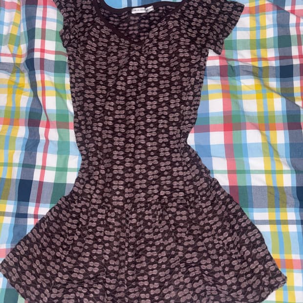 브라운 미니원피스