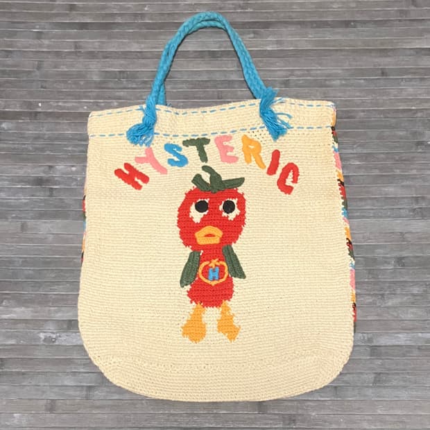 Handmade knitted tote bag