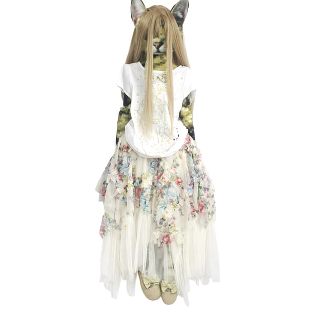Flower Garden Layered Ruffle Maxi Skirt