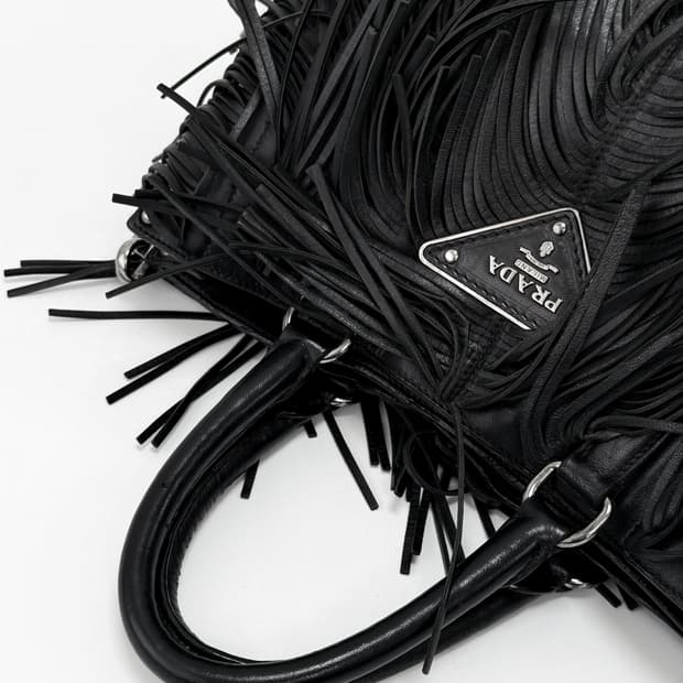 Prada Leather Fringe Tote Bag