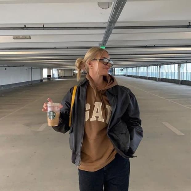 갭 gap 브라운 후드티