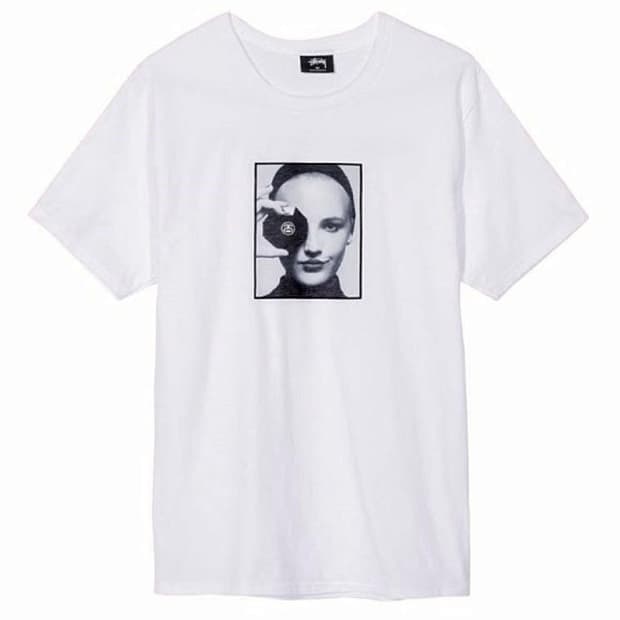 stussy 19ss 샤넬 캠페인 칼 라거펠트 티셔츠 