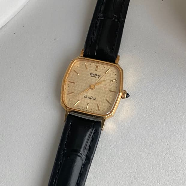 Seiko 세이코 엑셀린 쿼츠 골드 레이디스