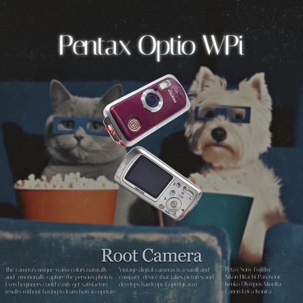 펜탁스 옵티오 WPI  선셋레드🍷 빈티지 디카 디지털카메라