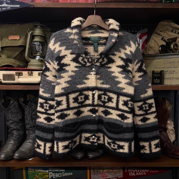 00s 로렌 랄프로렌 by 폴로 헤비 울 코위찬 콘초 버튼 N47