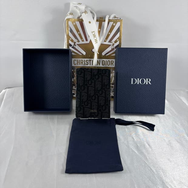 (25.11월,새상품급)디올 오블리크 오거나이저 카드지갑 블랙