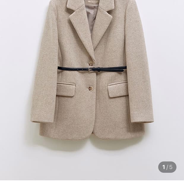 로엠 자켓형 미디코트 베이지 s