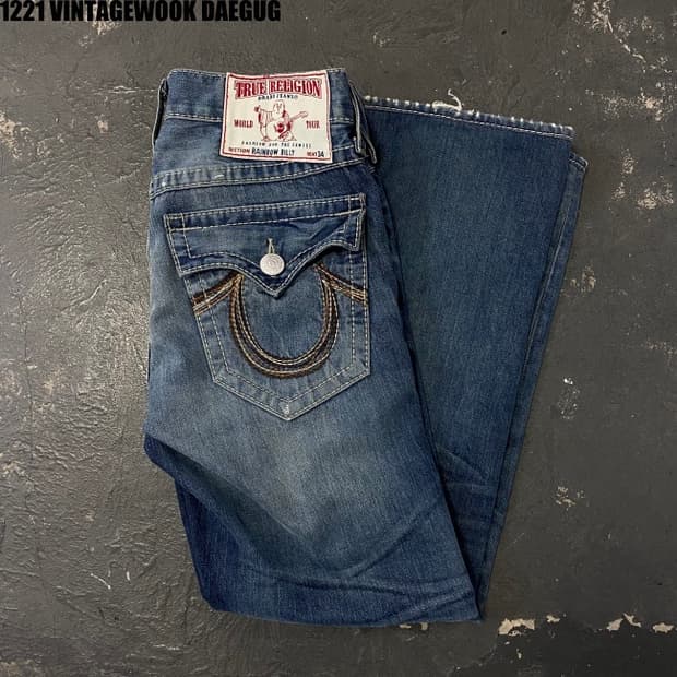 트루릴리전 데님 팬츠 34