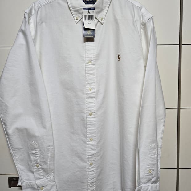 폴로랄프로렌 옥스포드 신형 화이트 셔츠 큐알택있는 새상품