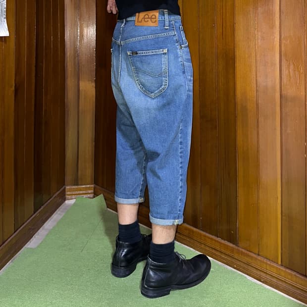Lee baggy half denim pants