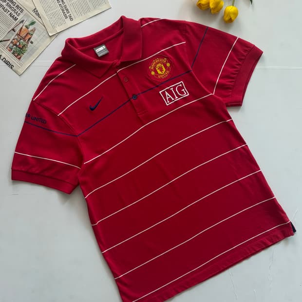 Nike 나이키 맨유 AIG 스트라이프 카라티 