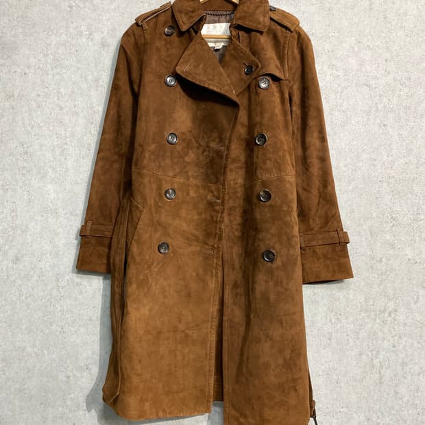 [2] COACH 코치 브라운 스웨이드 트렌치 코트