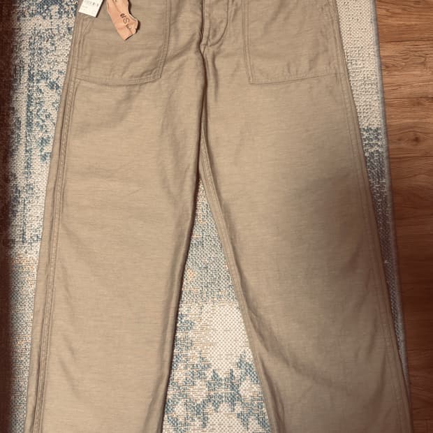 26SS 오어슬로우 레귤러핏 퍼티그 팬츠 샌드베이지