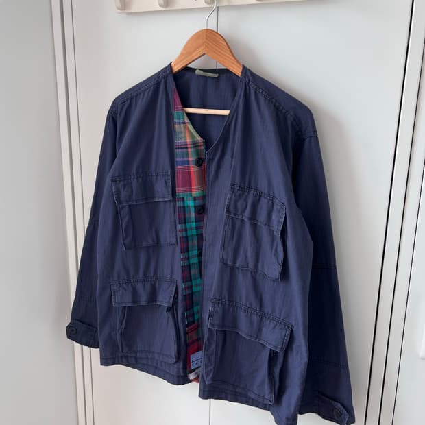 Vintage 패치워크 포켓 오버핏 야상
