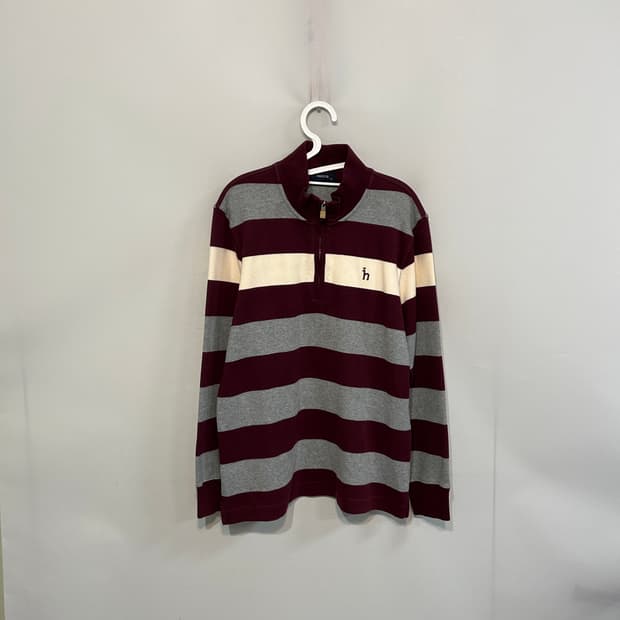 헤지스 남성 반집업 니트 100 