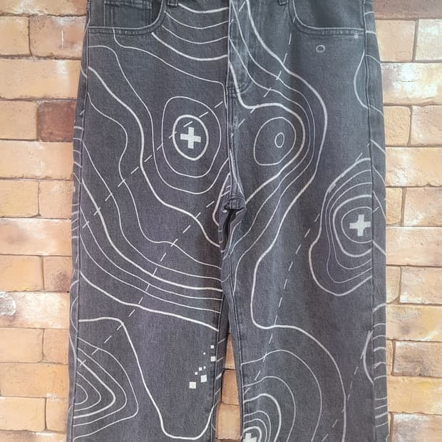 네스티킥 등고선 데님 L