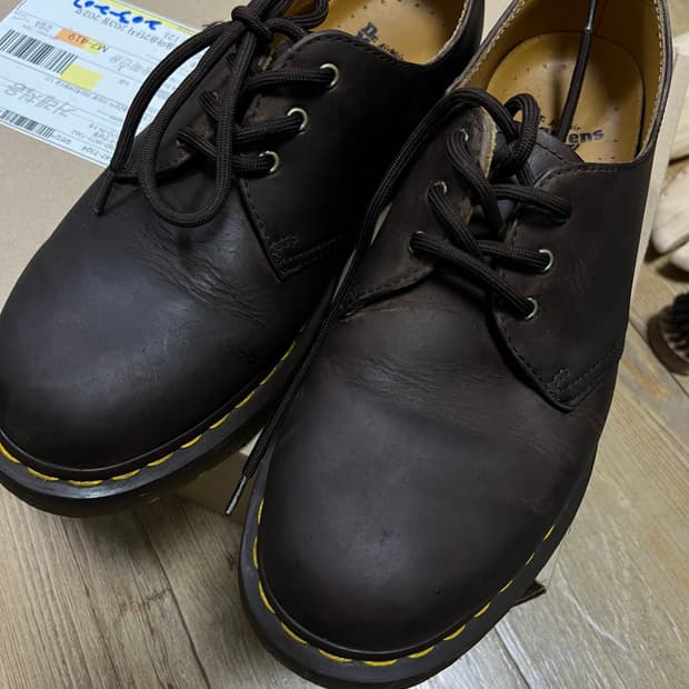 택포13) 닥터마틴 1461 빈티지 브라운 크레이지 홀스 uk6 250