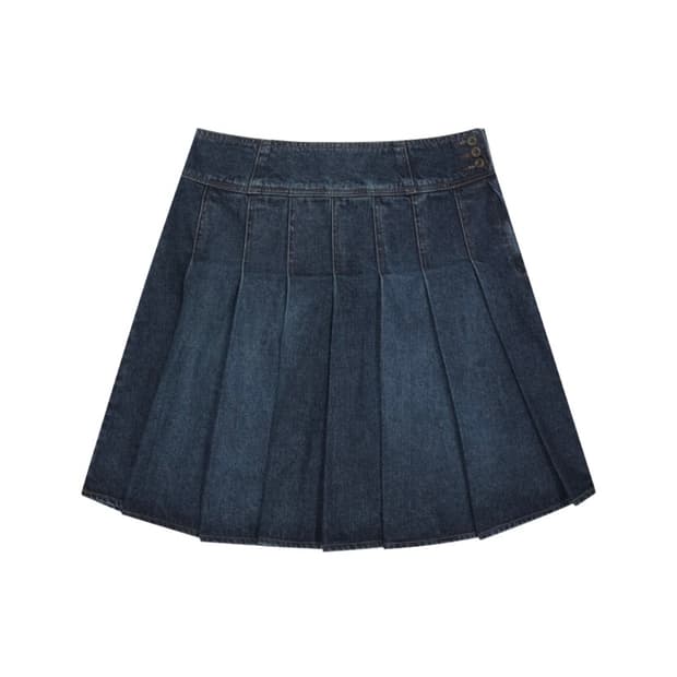 코이세이오 DEEP DENIM PLEATS SKIRT NAVY