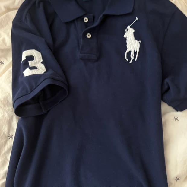 폴로랄프로렌 네이비 빅로고 빅포니 폴로 카라 반팔 티